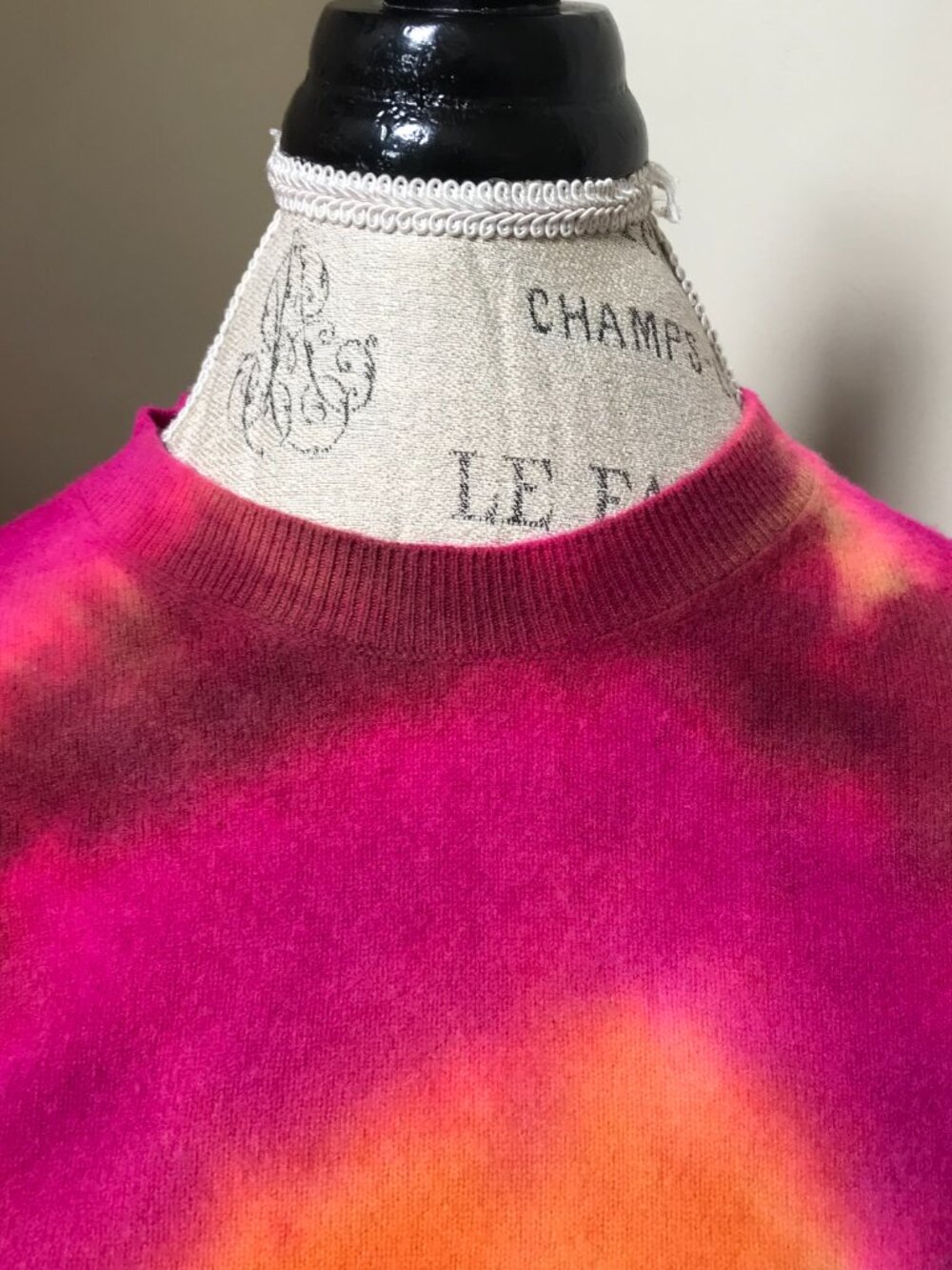 The Elder Statesman Tunnel Tie Dye Sweater Womens Medium Pink Crew Neck Jumper - Picture 4 of 12